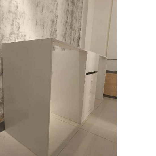 1800MM White Laundry Tub-Plywood Cabinet&Marble Bench with Sink